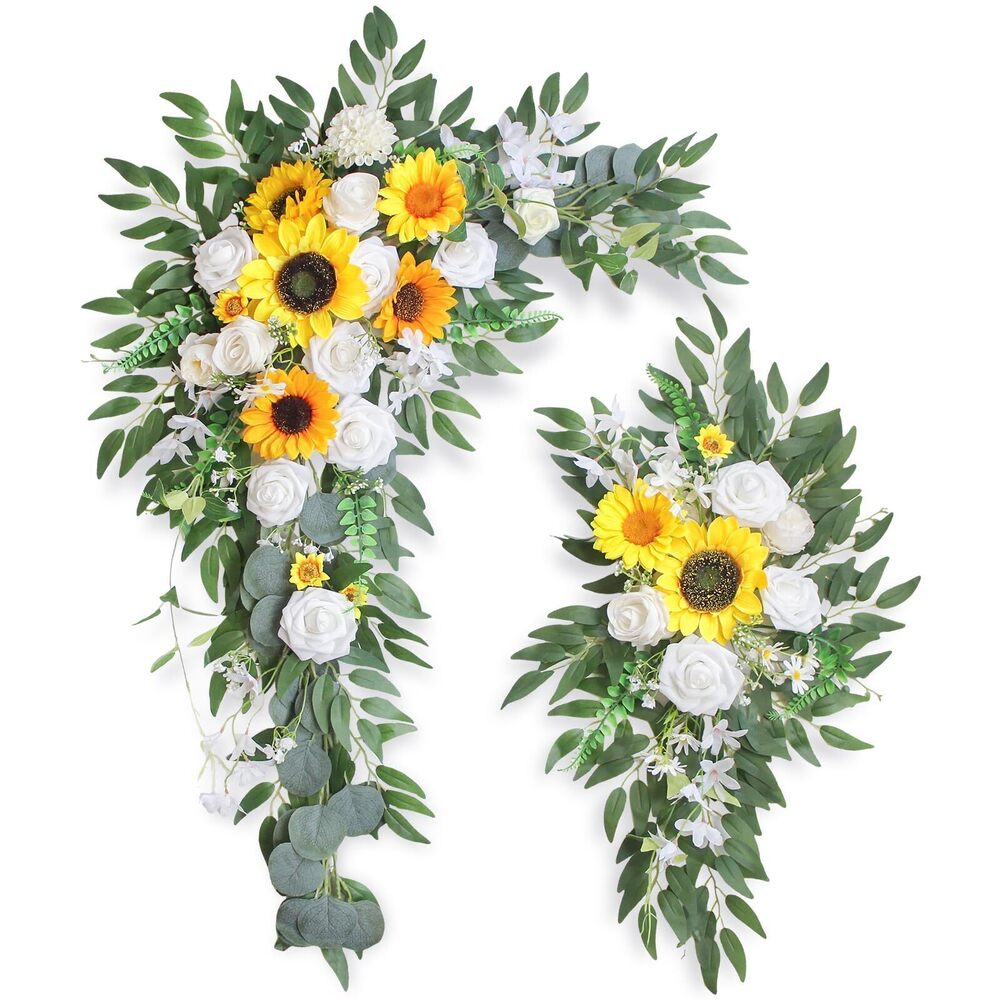 1235 Artificial Flowers Wedding Arch Decor Arch Flowers Set of 2